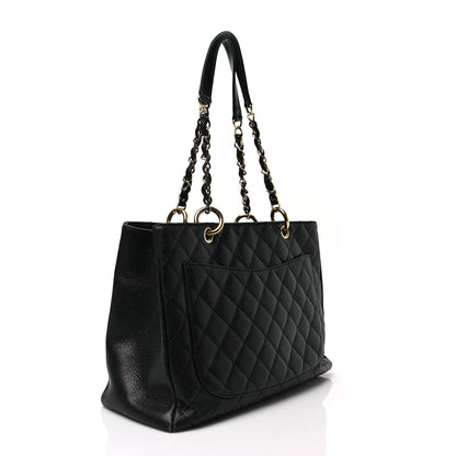 Chanel Caviar Quilted Grand Shopping Tote GST Black 3 of 9