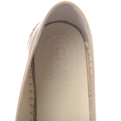Chanel Patent CC Espadrilles 36 Beige 6 of 9