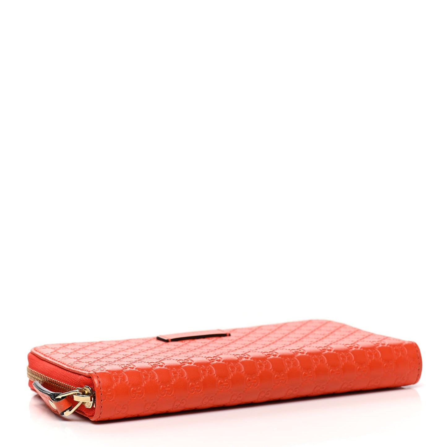 Microguccissima Zip Around Wallet Sun Orange