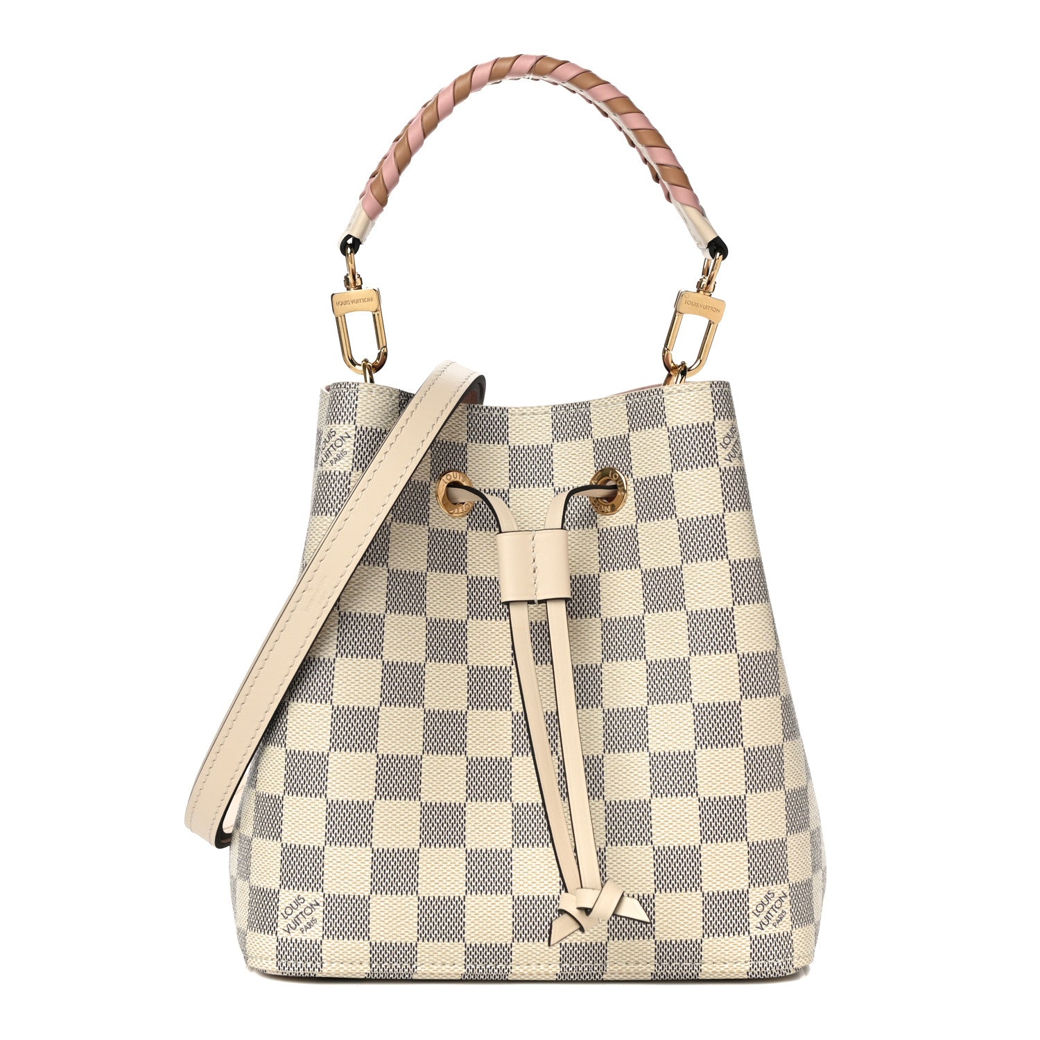 Louis Vuitton Damier Azur Braided Neonoe BB Pink 1 of 10