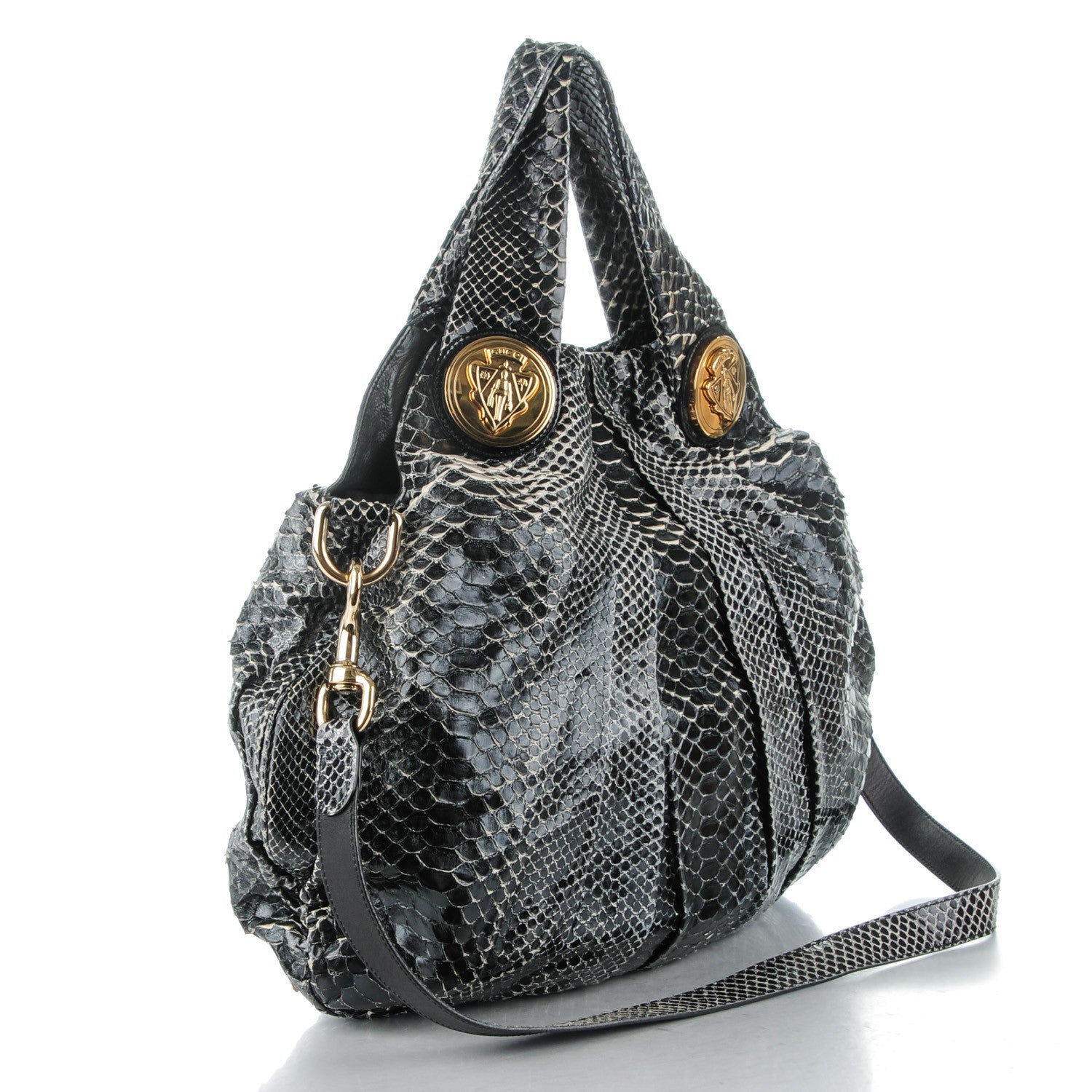 Gucci Python Medium Hysteria Top Handle Bag Black 3 of 7