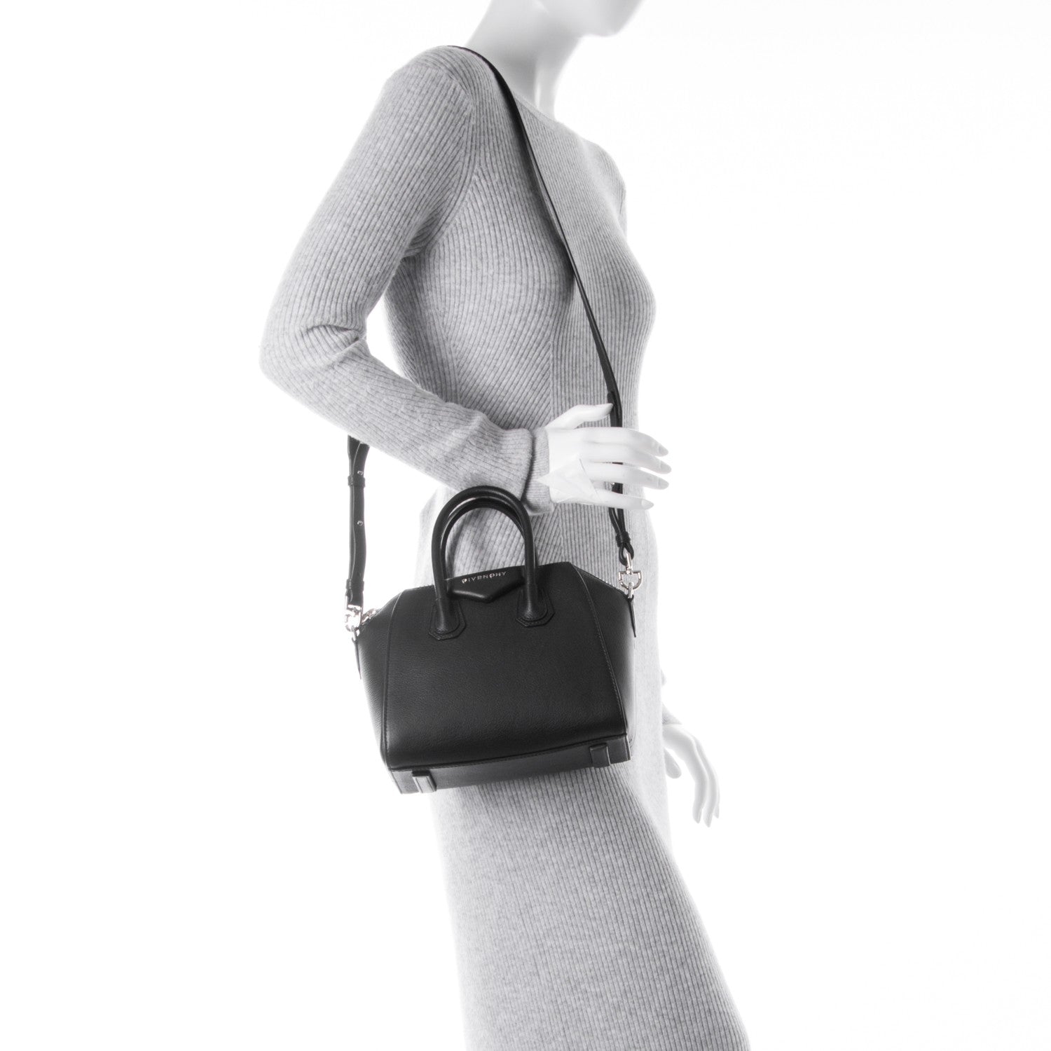 Givenchy Sugar Goatskin Mini Antigona Black 2 of 7