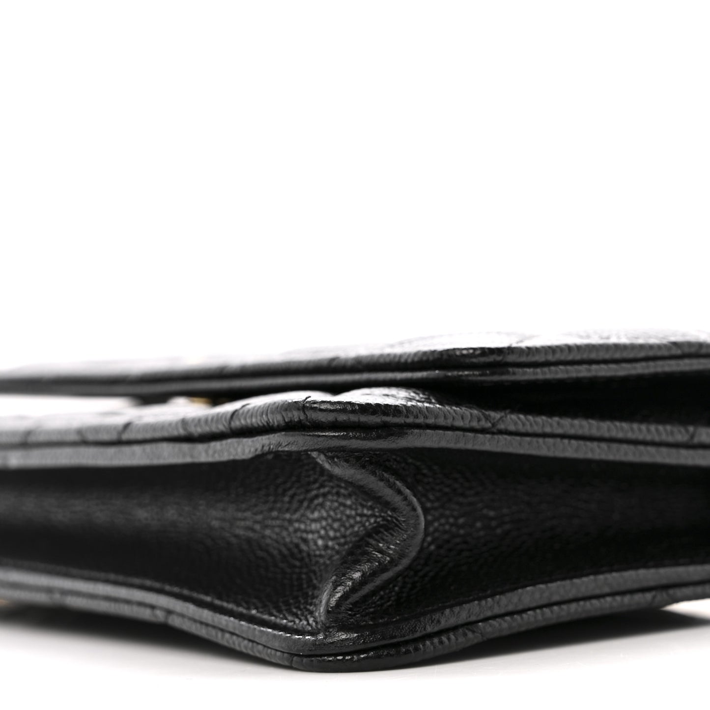 Caviar Quilted Miss Coco Wallet On Chain WOC Black