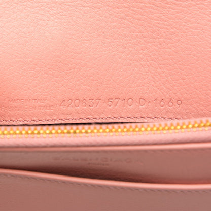 Balenciaga Veau Amp Plate Gold Chain Wallet Rose 6 of 6