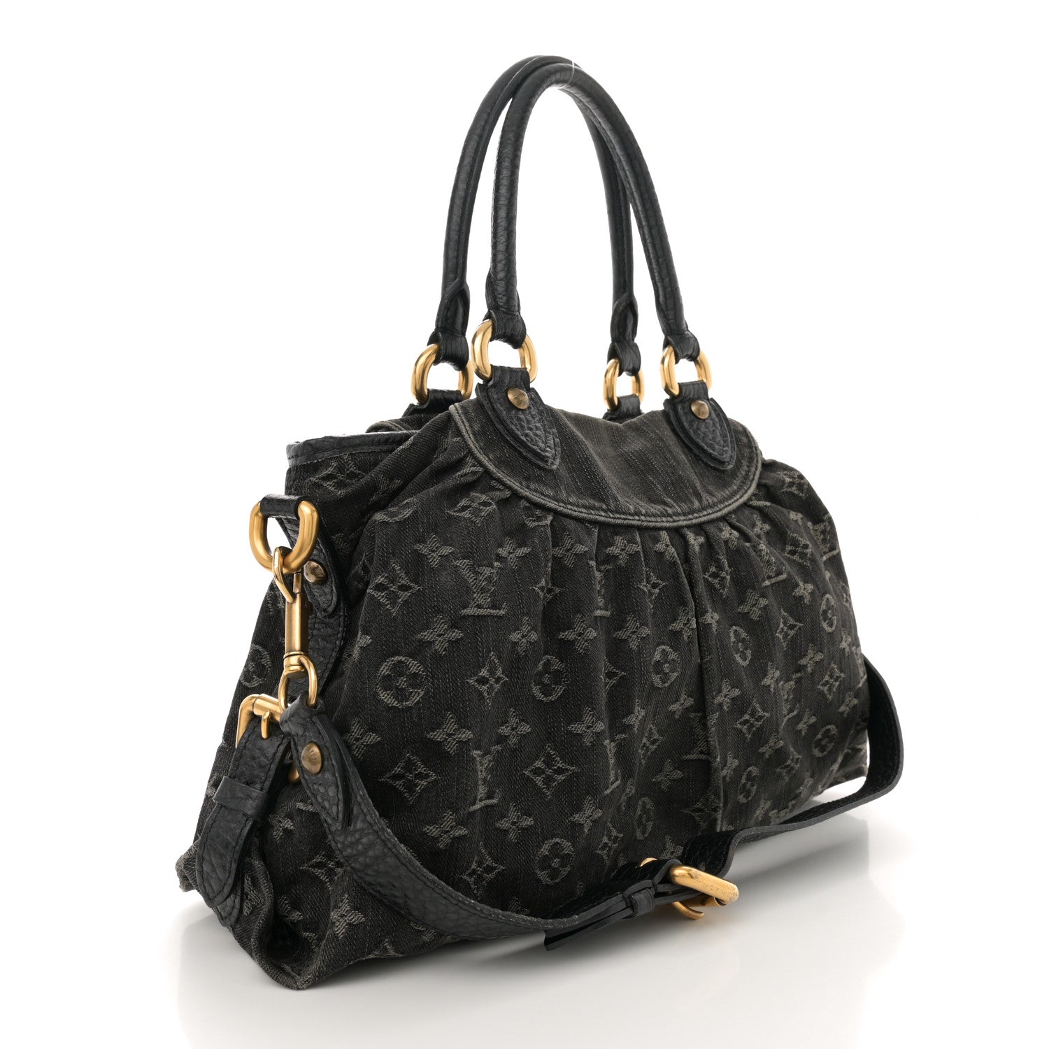 Louis Vuitton Denim Neo Cabby MM Black 2 of 14