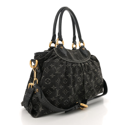 Louis Vuitton Denim Neo Cabby MM Black 2 of 14