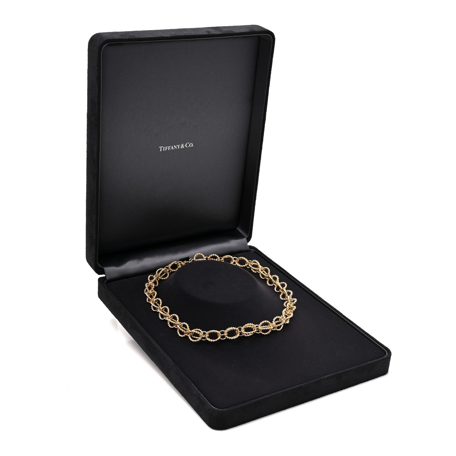 Tiffany 18K Yellow Gold Rope Circle Necklace 6 of 6