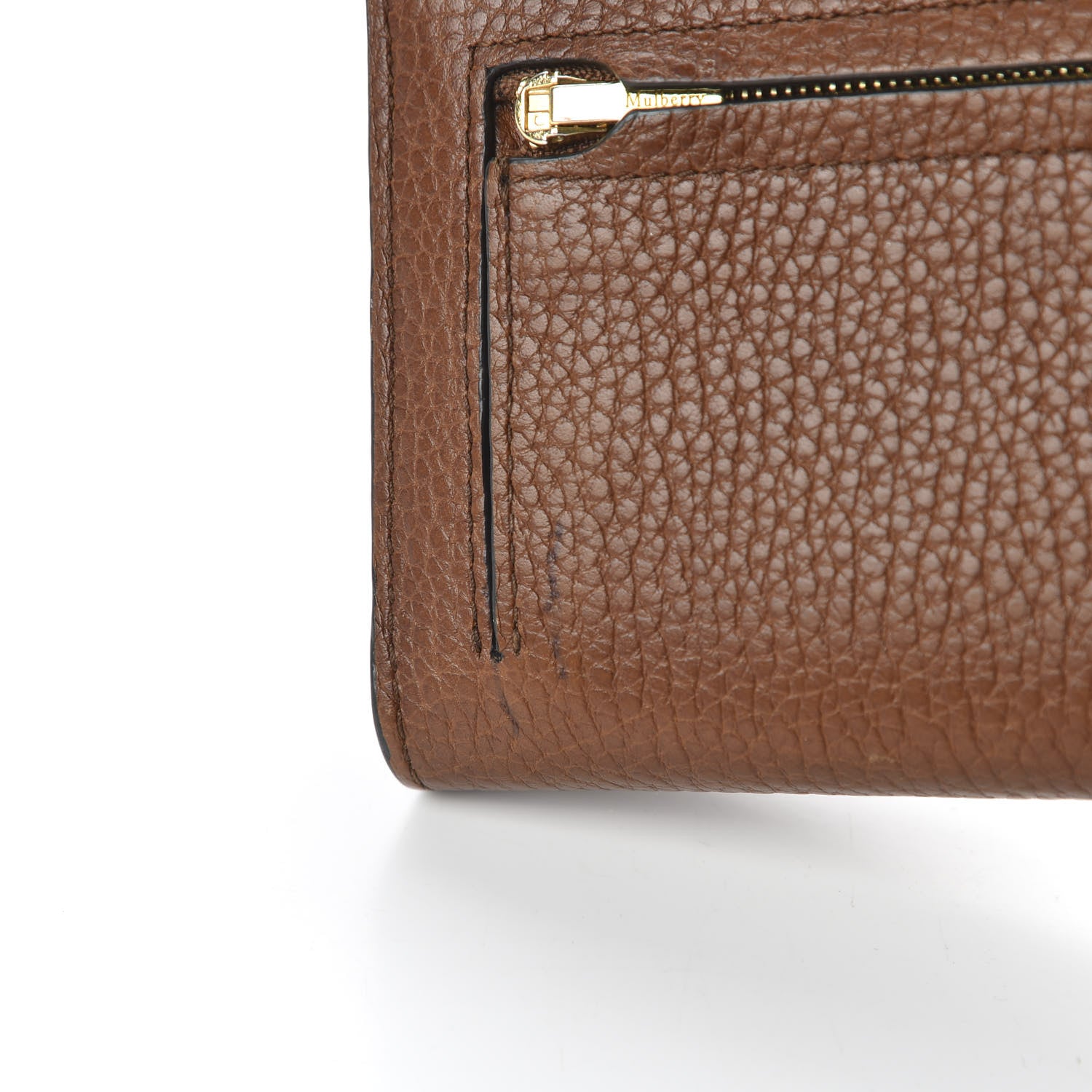 Mulberry Grain Vegetable Tanned Calfskin Continental Wallet Oak 11 of 12