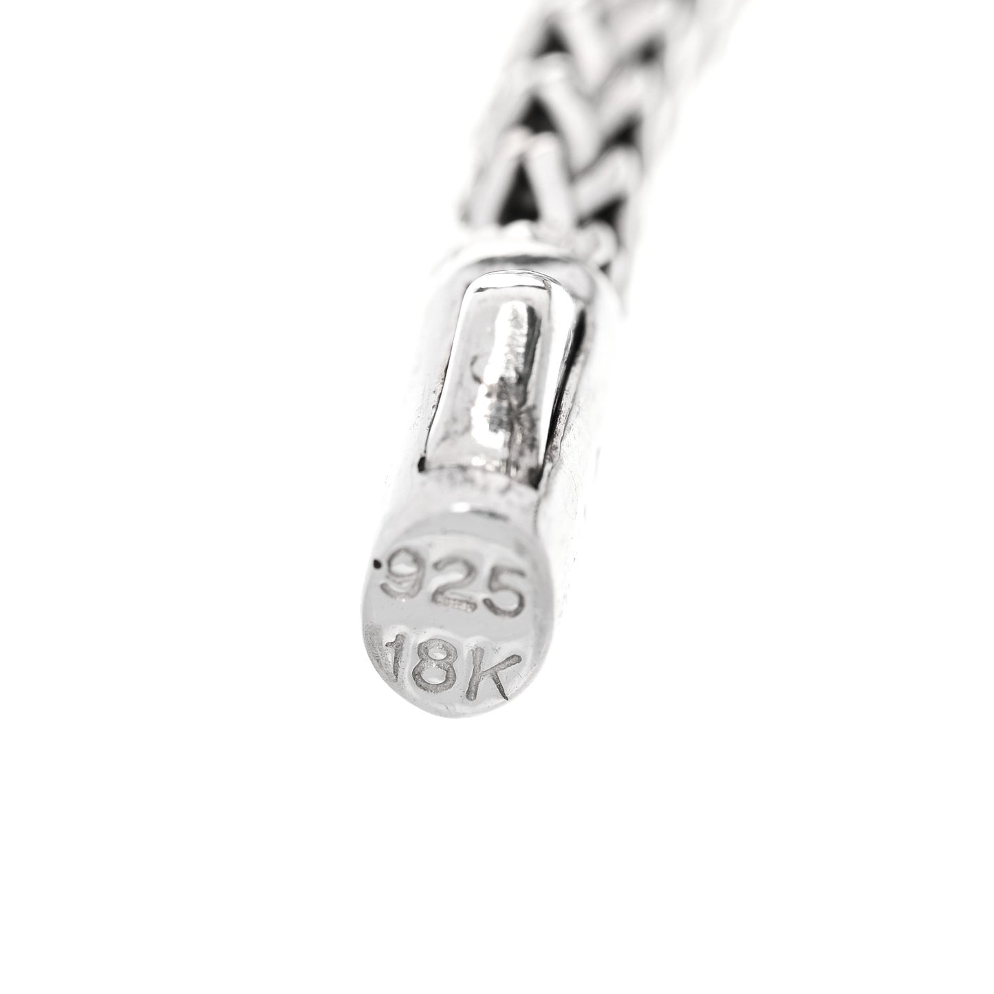 Sterling Silver 18K Yellow Gold Diamond 4.75mm Classic Chain Bracelet