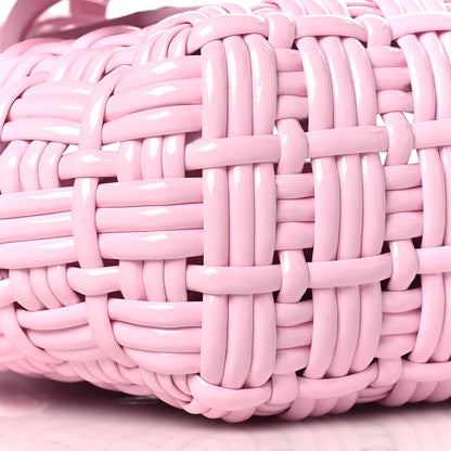 Balenciaga Faux Calfskin Braided Varnished XXS Bistro Basket Candy Pink 8 of 10