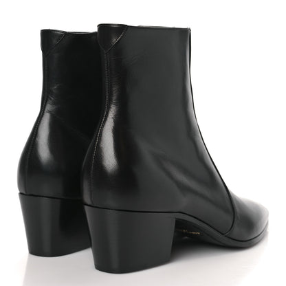 Saint Laurent Incrociato Muriel Vassili 60 Ankle Zip Boots 39 Black 4 of 8