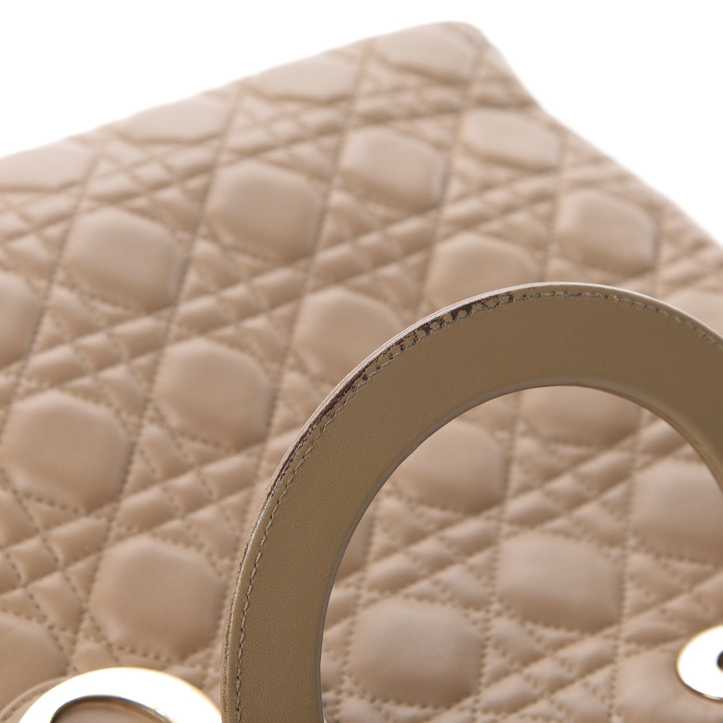 Lambskin Cannage Large Lady Dior Beige