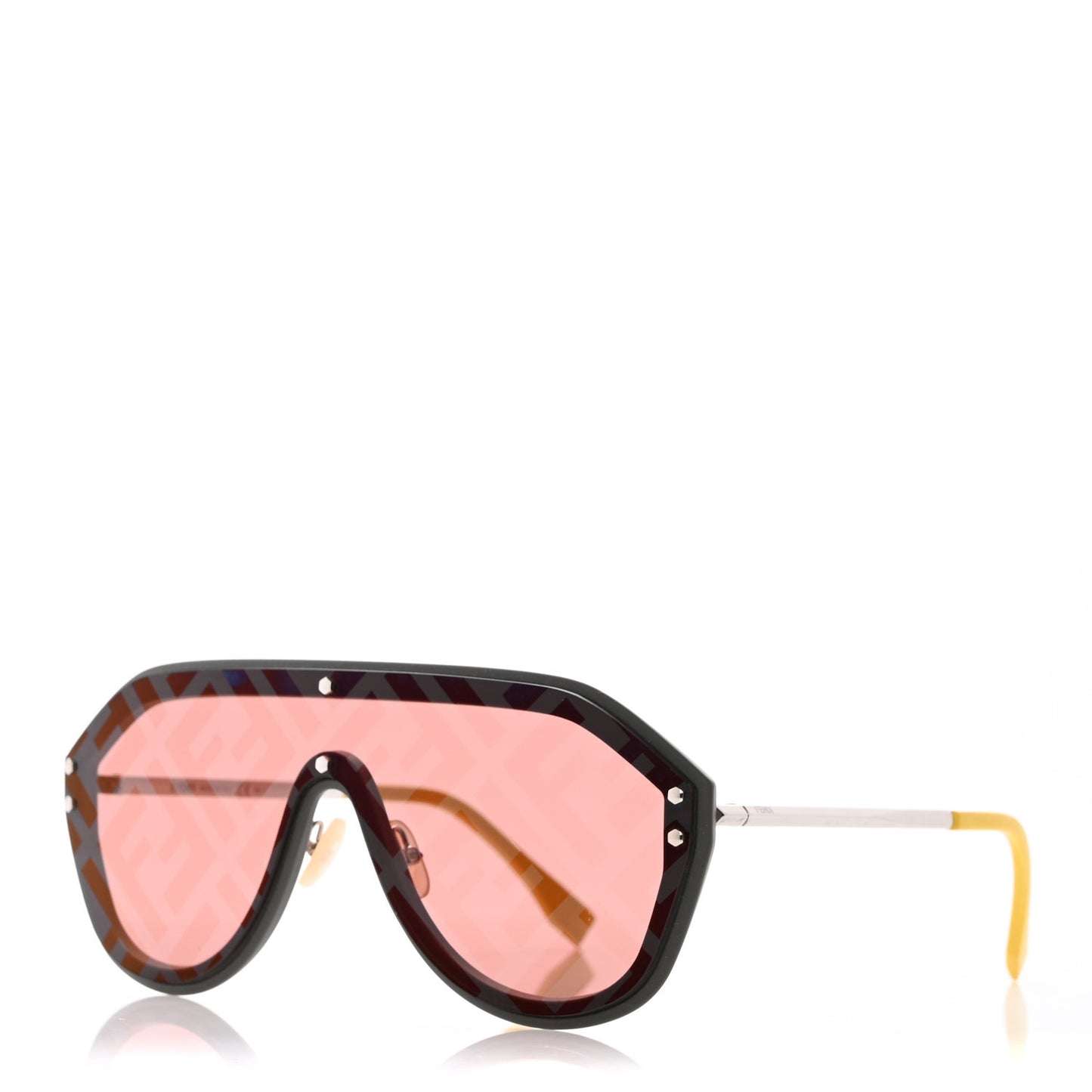 Rubber FF Fabulous Shield Sunglasses FF M0039/G/S Black Yellow
