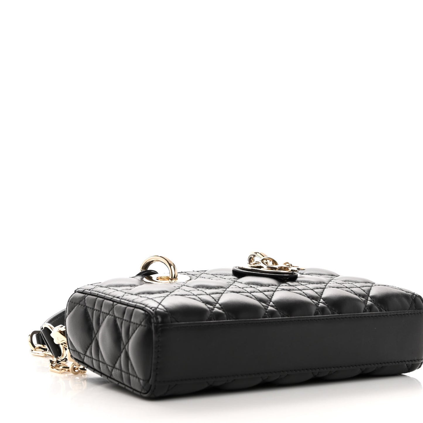 Lambskin Cannage Small Lady D-Joy Black