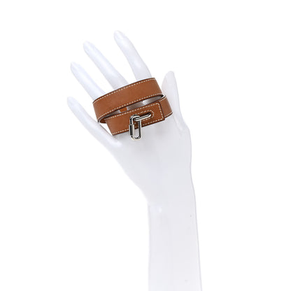 Hermes Barenia Curiosite Double Wrap Bracelet T2 Fauve 2 of 5