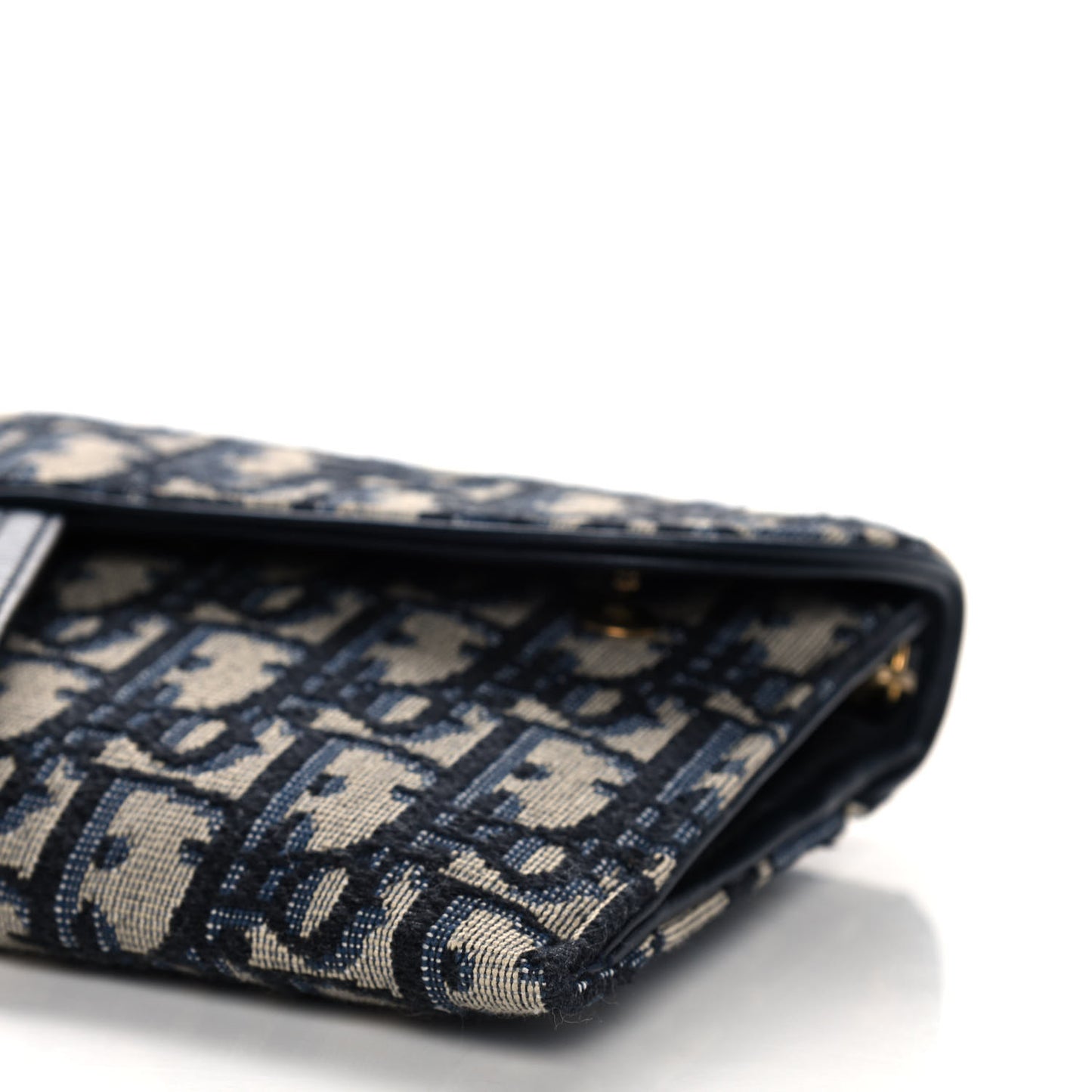 Oblique Saddle Chain Long Wallet Blue