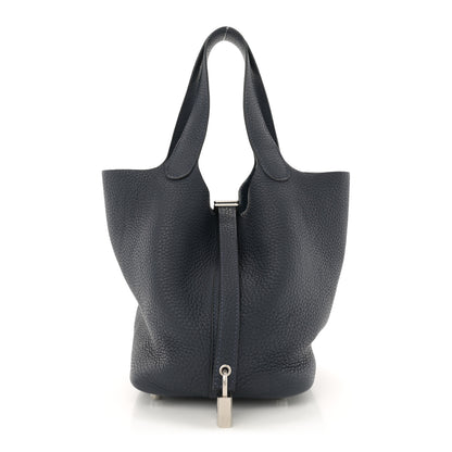 Hermes Taurillon Clemence Picotin Lock 18 PM Bleu Nuit 1 of 10