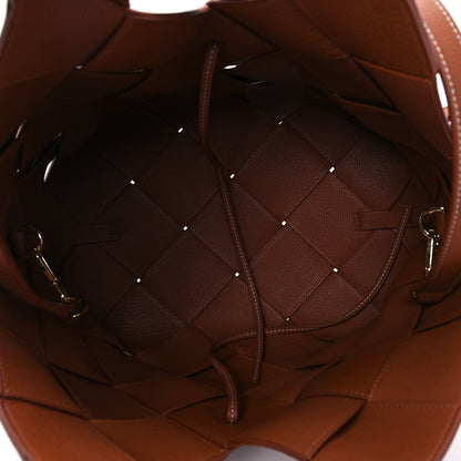 Loewe Soft Grained Calfskin Woven Basket Bag Tan 6 of 11