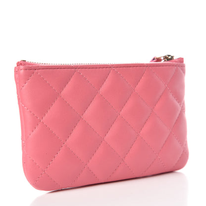 Chanel Lambskin Quilted Small Casino Cosmetic Case Pink 3 of 8