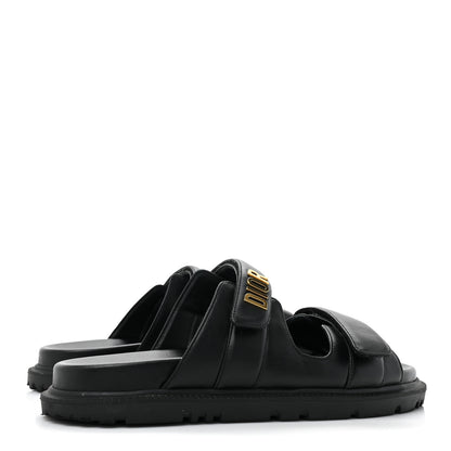 Christian Dior Lambskin Dioract 10mm Slide Sandals 40 Black 4 of 11