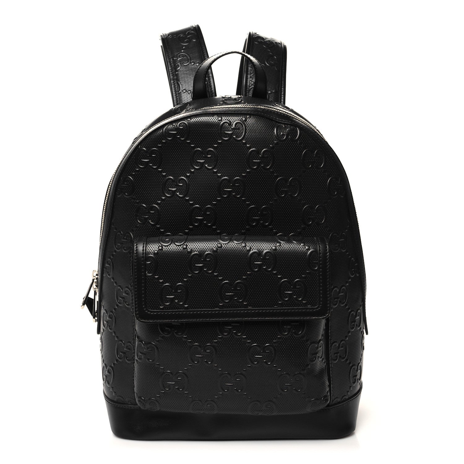 Gucci Calfskin GG Tennis Embossed Backpack Black 1 of 10