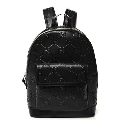 Gucci Calfskin GG Tennis Embossed Backpack Black 1 of 10