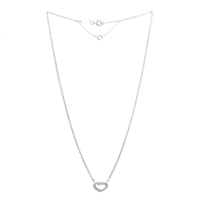 Cartier 18K White Gold Diamond Small Hearts and Symbols Pendant Necklace 3 of 5