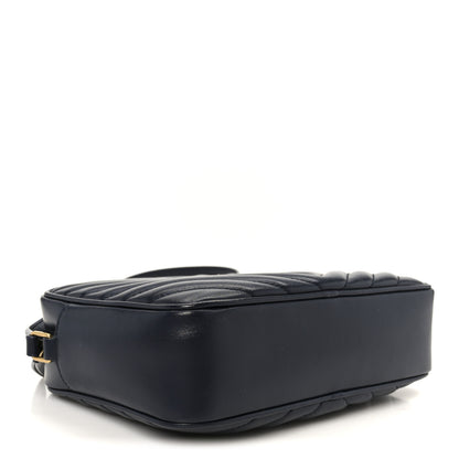 Saint Laurent Calfskin Matelasse Monogram Lou Camera Bag Deep Marine 4 of 10