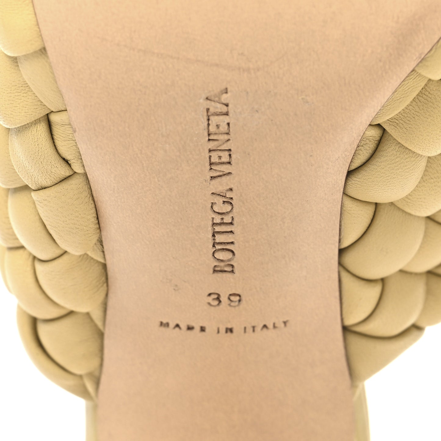 Nappa Padded Intrecciato Mules Sandals 39 Tapioca