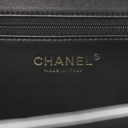 Chanel Caviar Quilted Large CC Filigree Vanity Case Beige Black 6 of 10