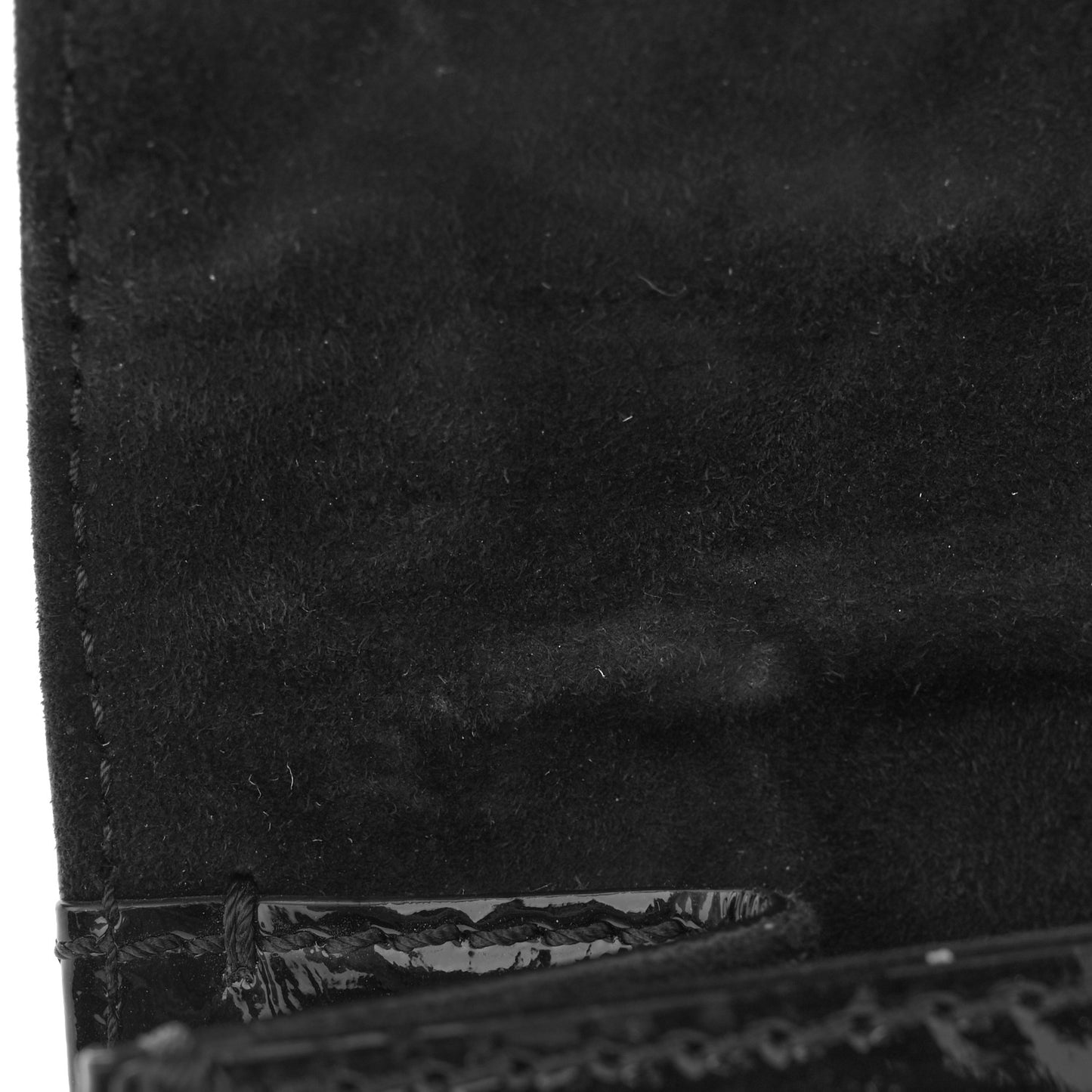 Patent Medium Glam Lock Rockstud Flap Black