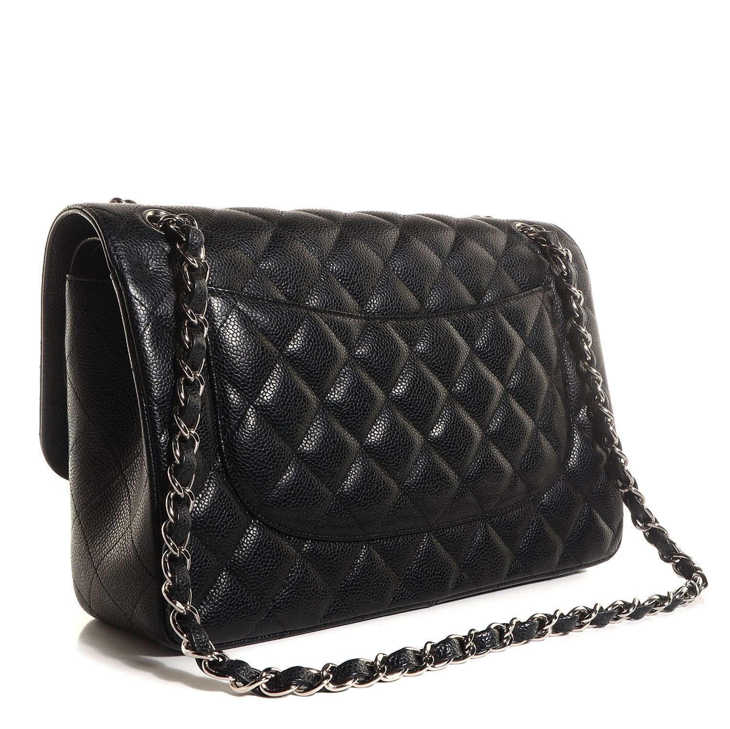 Chanel Caviar Quilted Jumbo Double Flap Black 3 of 8