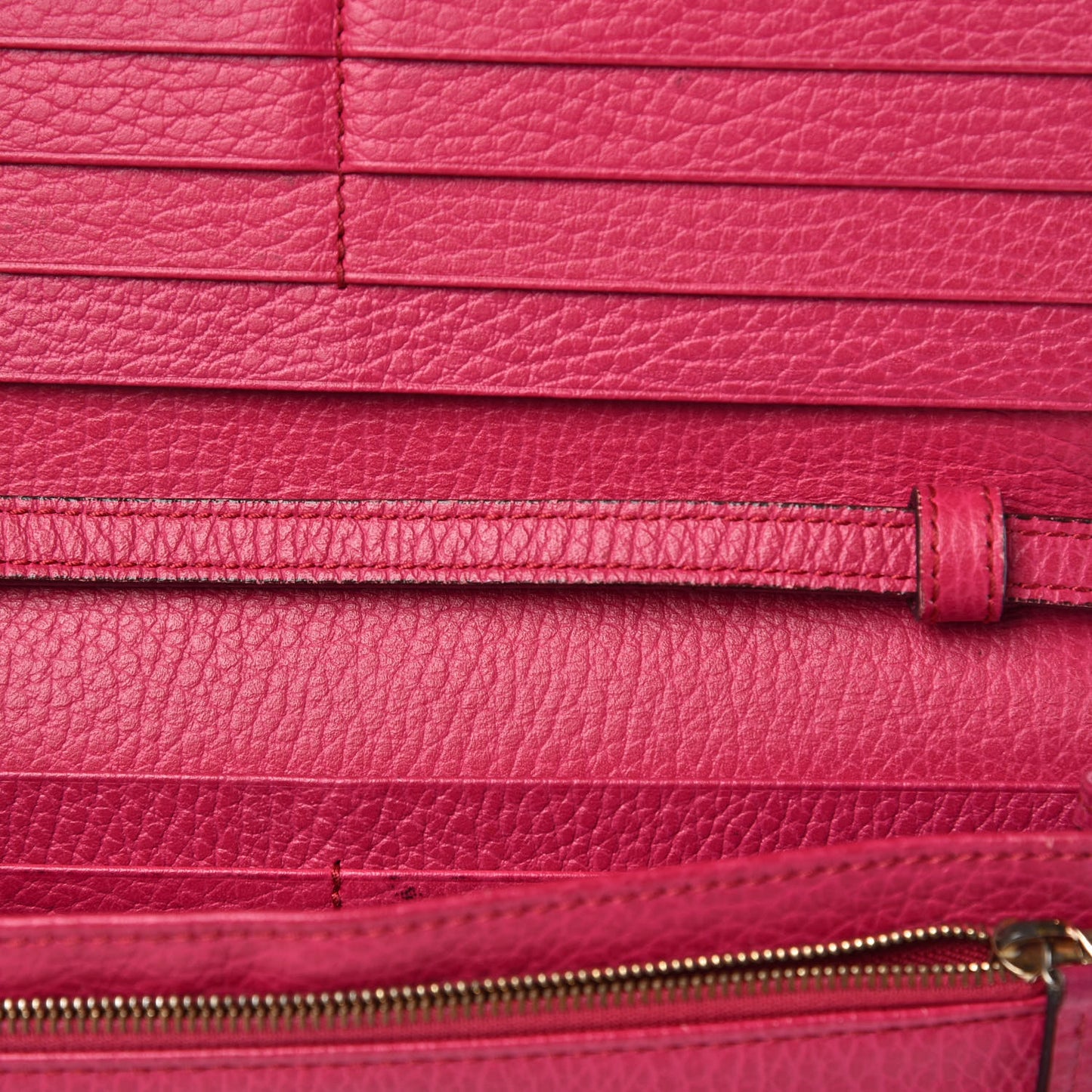Dollar Calfskin Mini Swing Wallet Bag Blossom
