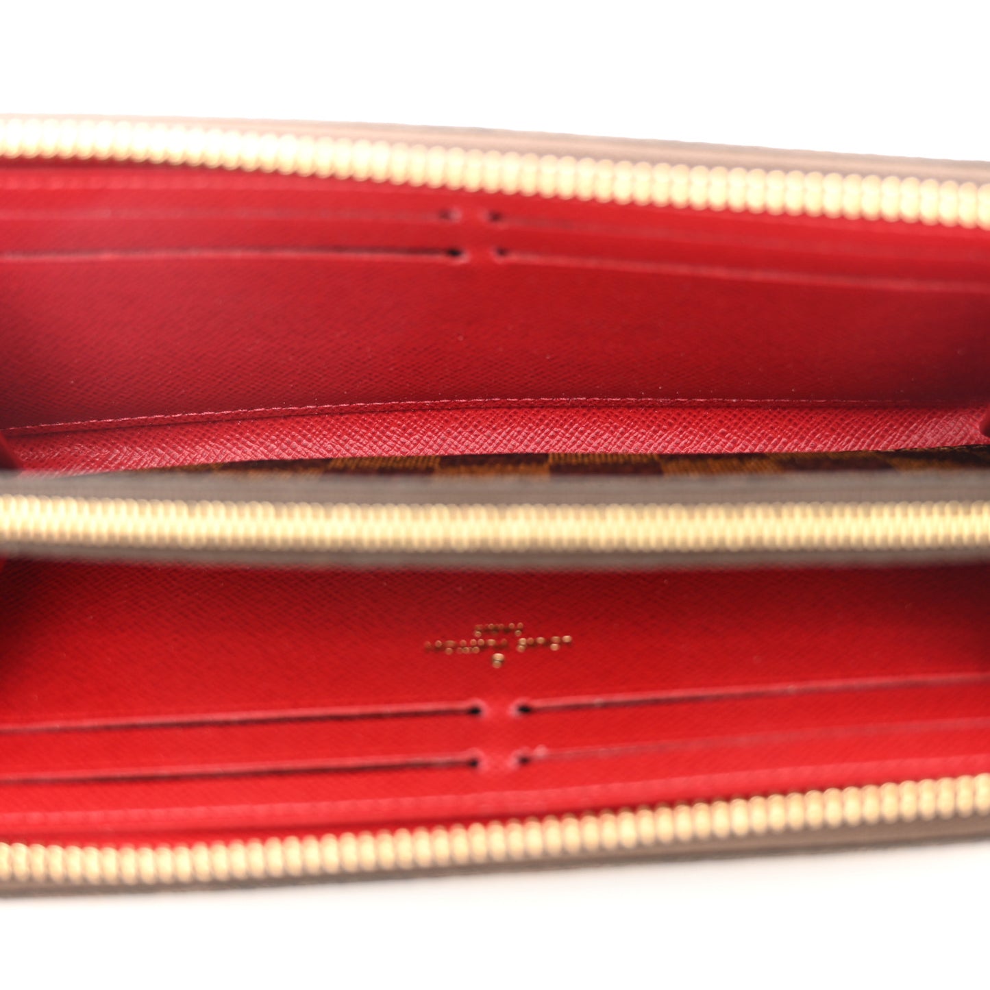 Damier Ebene Clemence Wallet Cherry