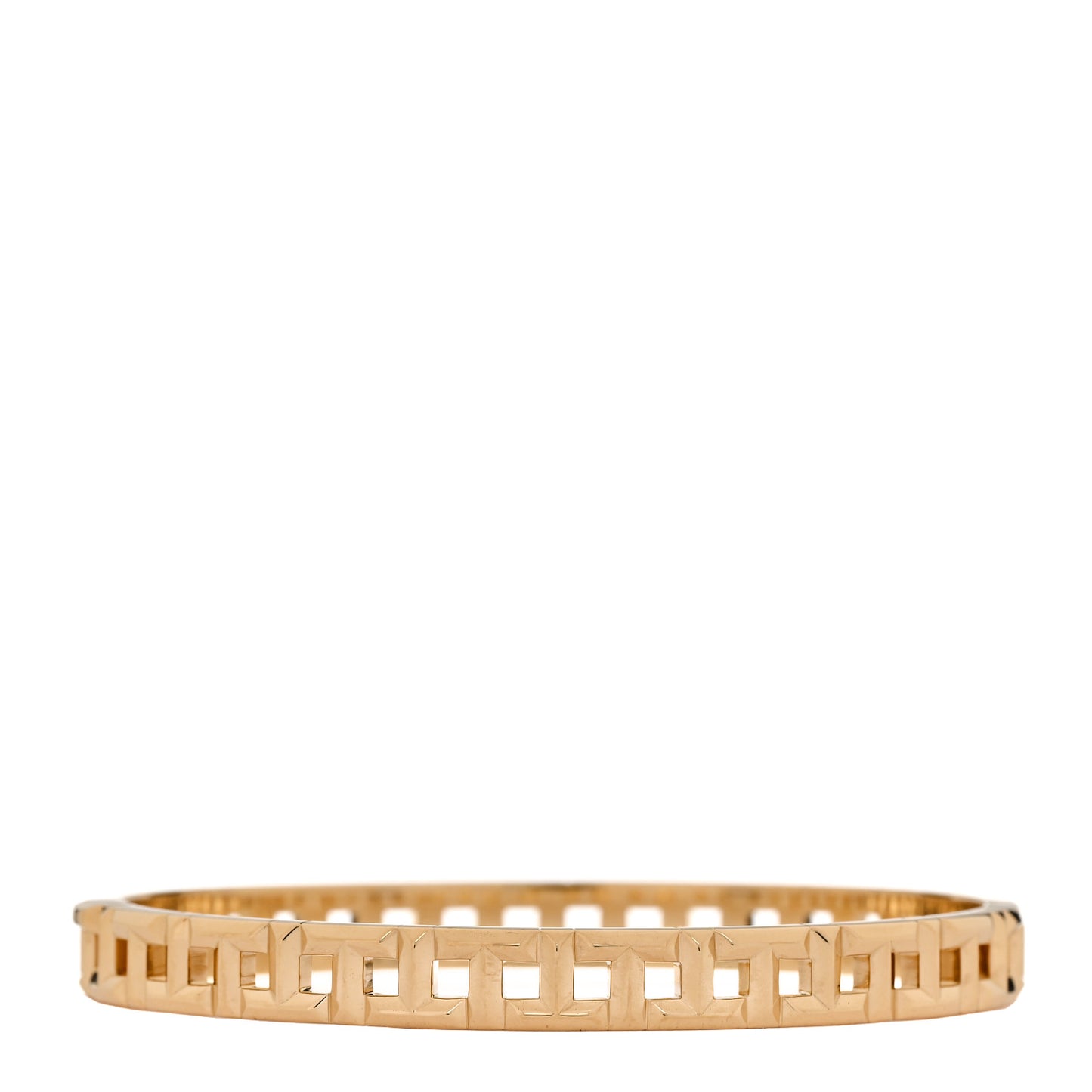 18K Yellow Gold Narrow T True Hinged Bangle Bracelet