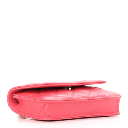 Chanel Calfskin Quilted Maxi Pearls Clutch With Chain Pink 3 of 9
