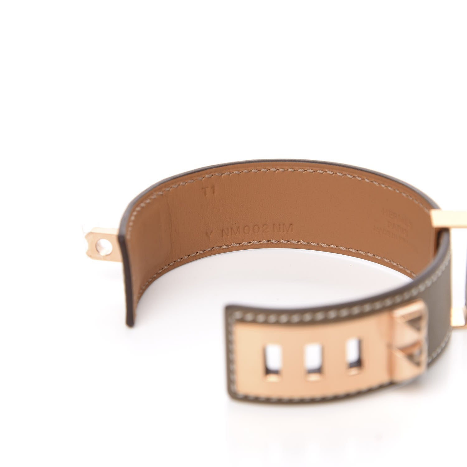 Hermes Swift Collier de Chien CDC 24 Bracelet T1 Etoupe 5 of 6