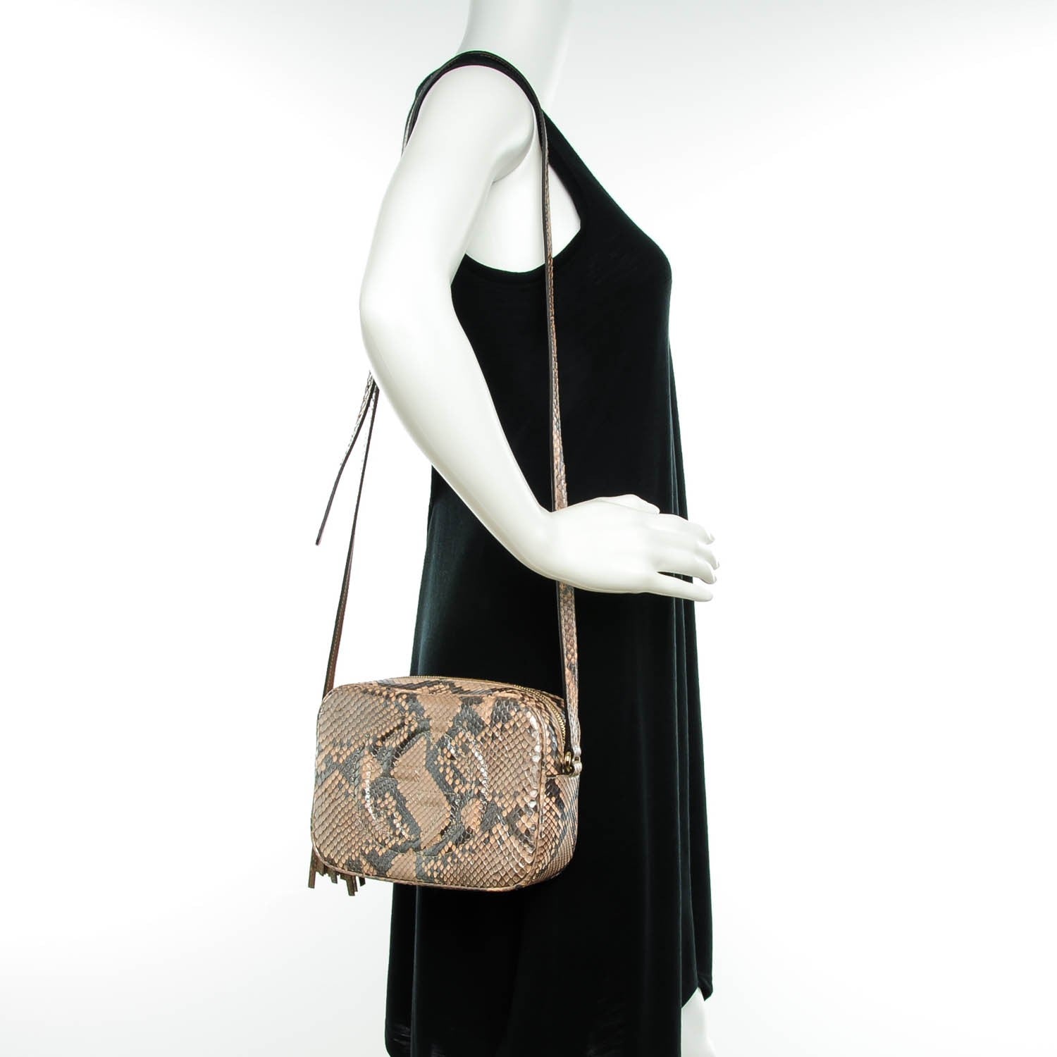 Gucci Metallic Python Small Soho Disco Bag Pink Pearl 2 of 7