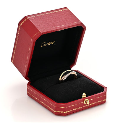 Cartier 18K Pink Yellow White Gold Small Trinity Ring 58 8.5 10 of 10