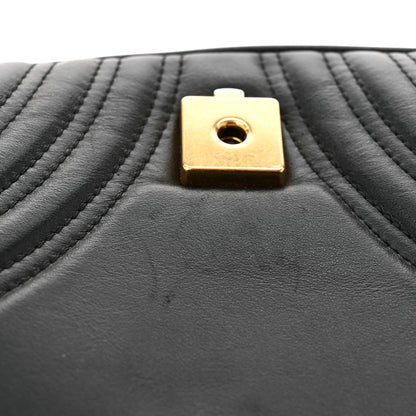 Gucci Calfskin Matelasse Medium GG Marmont Shoulder Bag Black 11 of 11