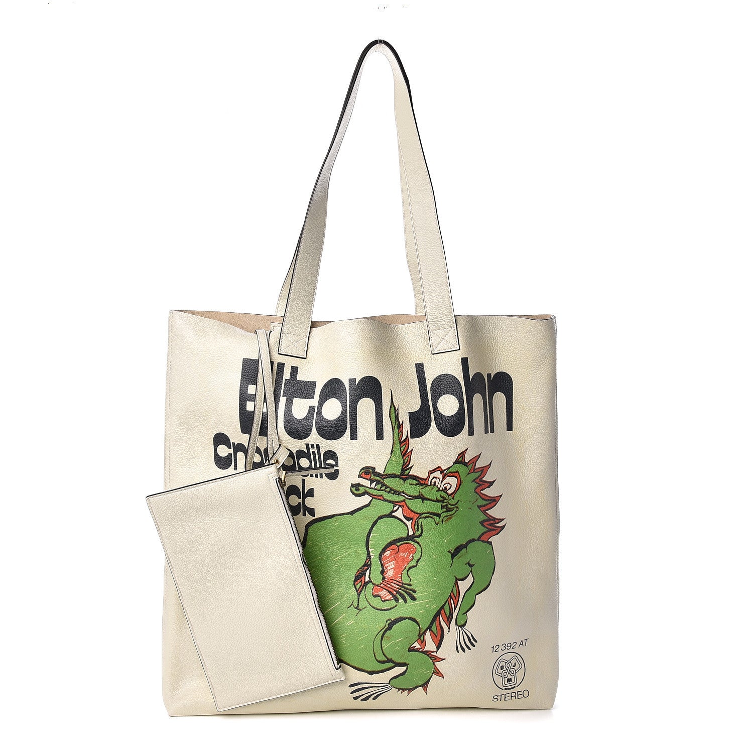 Gucci Calfskin Elton John Crocodile Rock Tote Off White 1 of 11