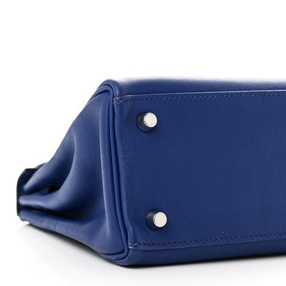 Hermes Swift Kelly Retourne 25 Bleu Electrique 9 of 10