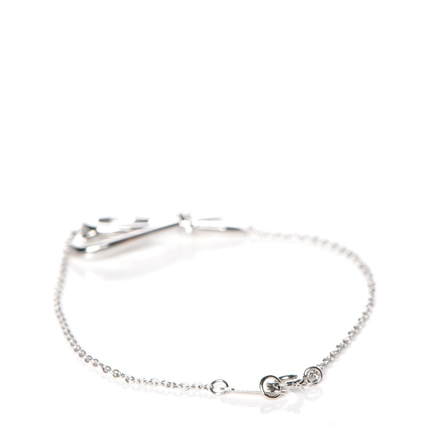 18K White Gold Diamond Bow Bracelet