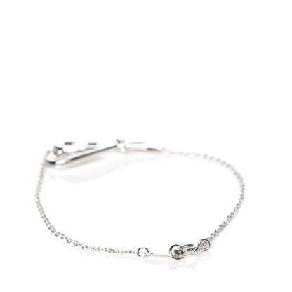 Tiffany 18K White Gold Diamond Bow Bracelet 3 of 6