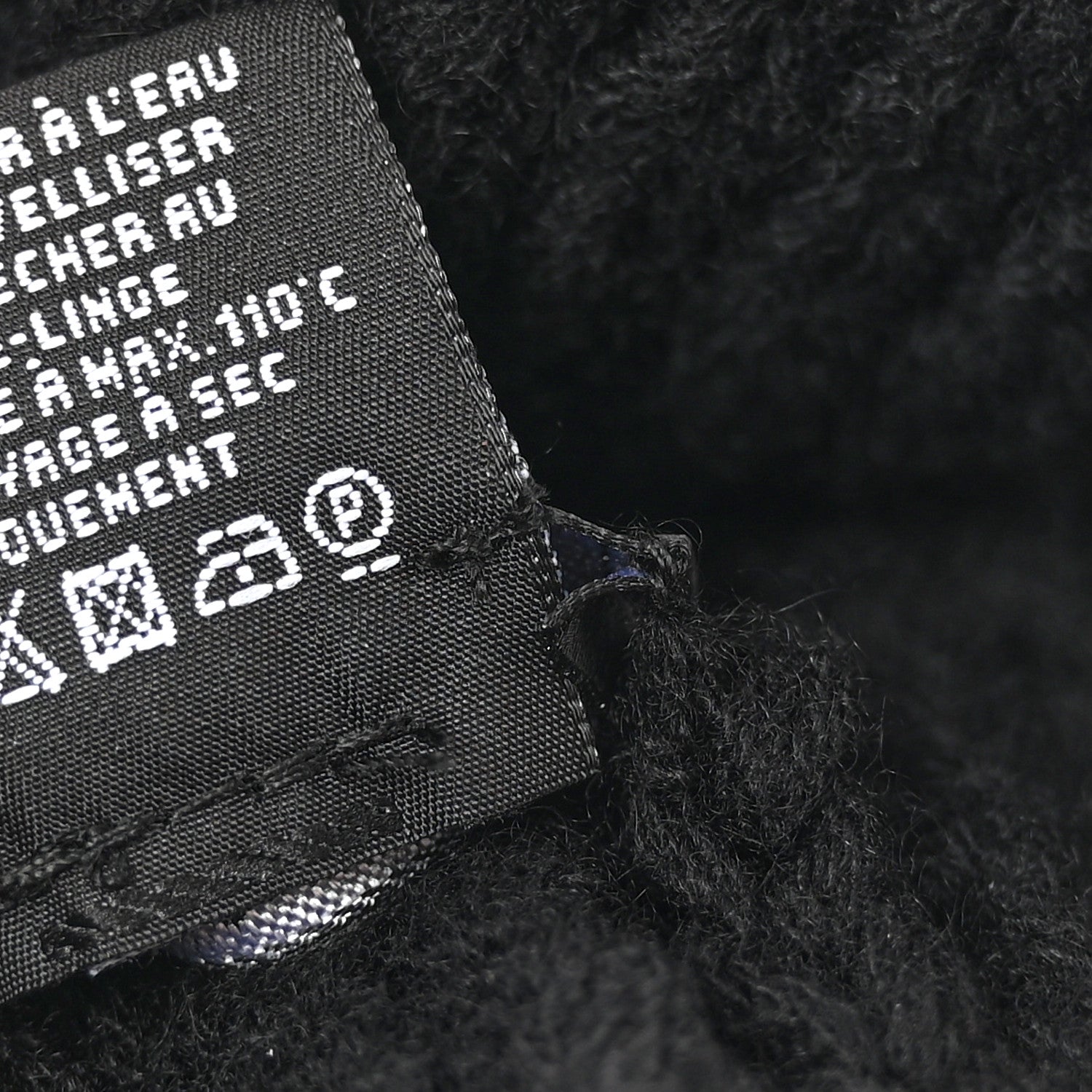 Chanel Wool Cashmere CC Beanie Hat Black White 6 of 6