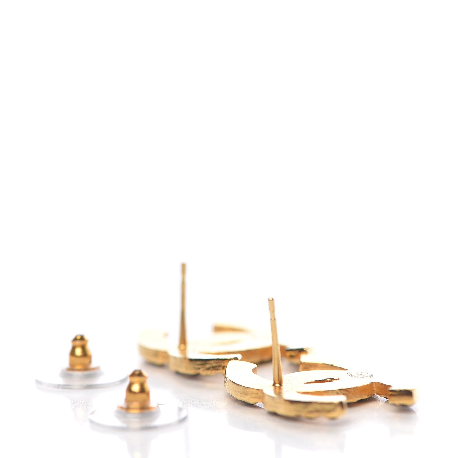 Chanel Resin Along The Nile CC Earrings Gold Black 3 of 5
