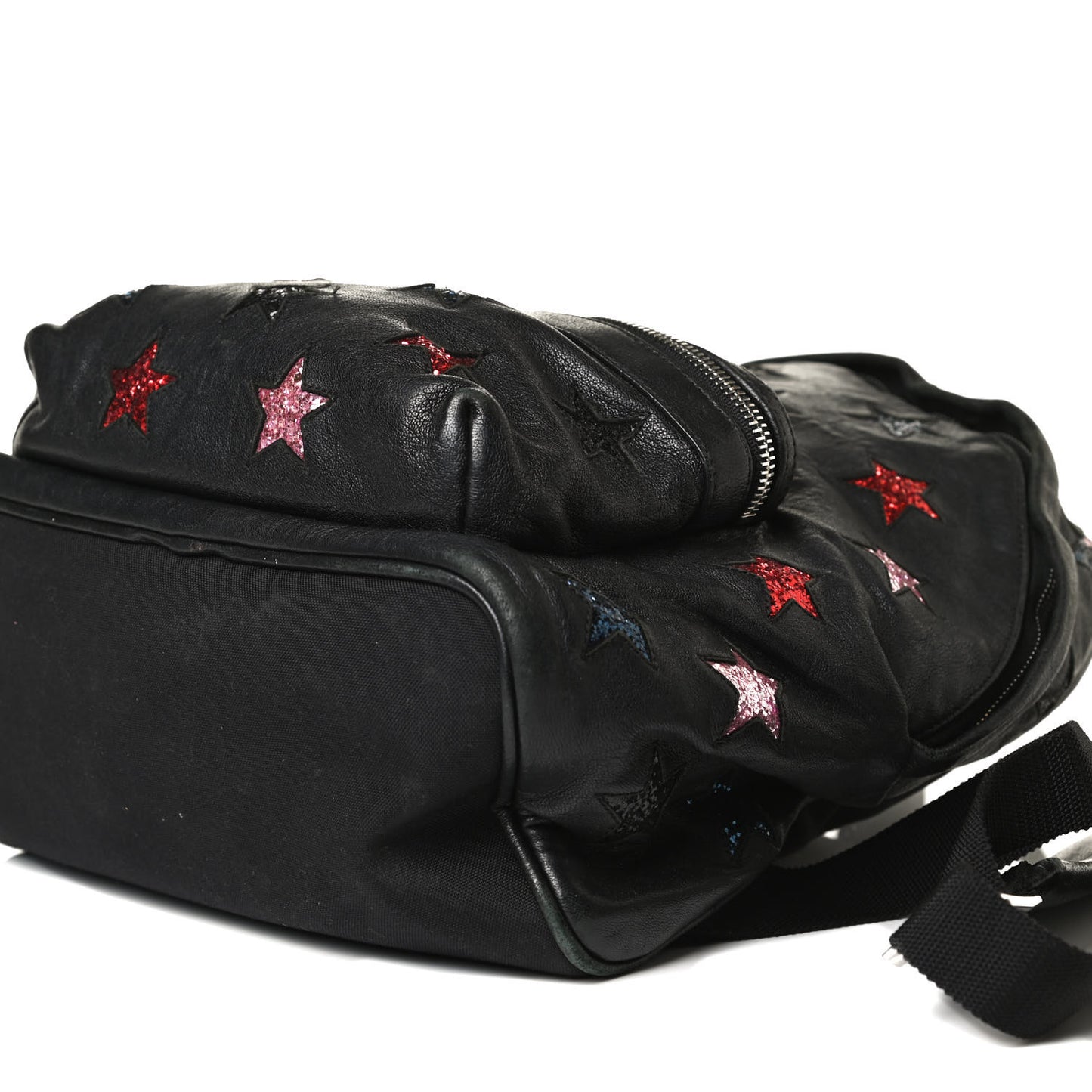 Lambskin Star Applique Mini City California Backpack Black