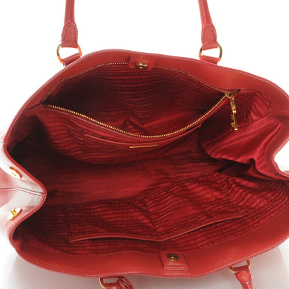 Prada Saffiano Lux Large Tote Fuoco 5 of 8
