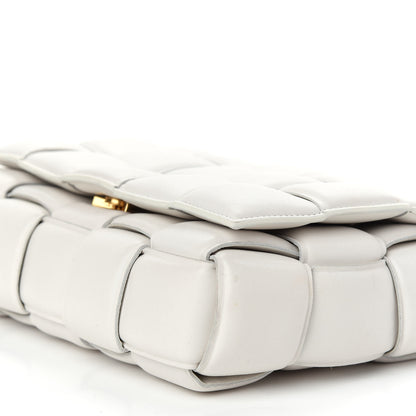 Bottega Veneta Lambskin Maxi Intreccio Padded Chain Cassette Crossbody Bag White 9 of 9
