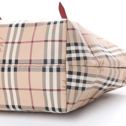 Burberry Haymarket Check Medium Salisbury Tote Military Red 10 of 12